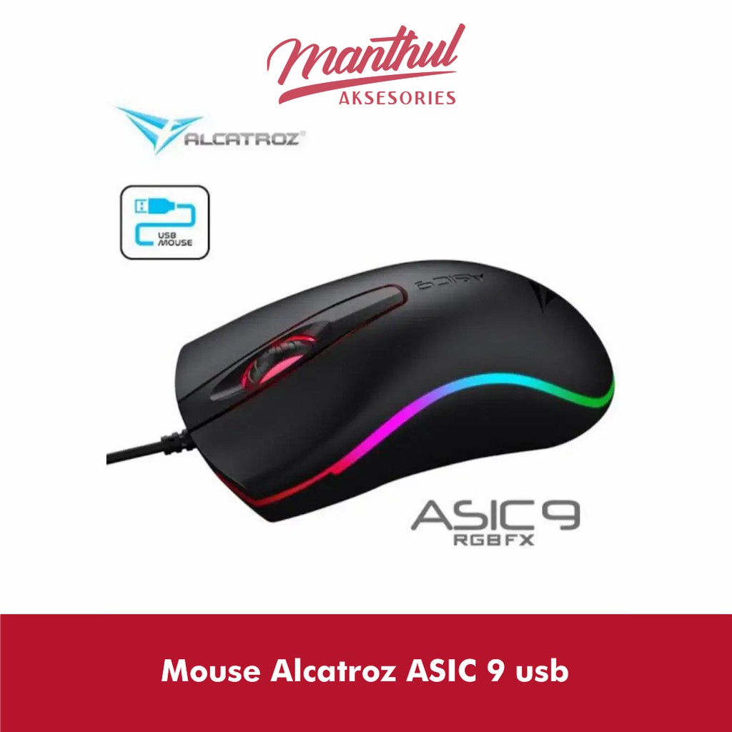 Mouse Alcatroz Gaming Mouse Asic 9 RGB FX 1000CPI Wired