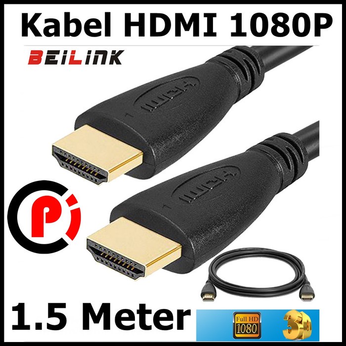 BEILINK Kabel HDMI Male Male 1.4 Support 1080P 3D Panjang 1.5 Meter