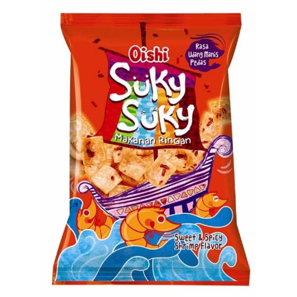 

Oishi snack suky suky rasa udang manis pedas 65Gr