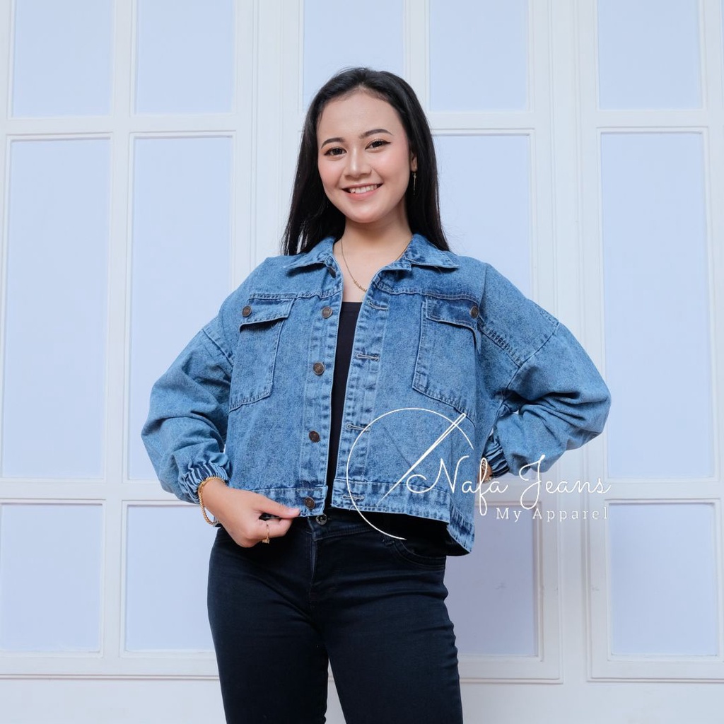 Jaket Jeans Vintage Premium // VINTAGE JAKET JEANS OVERSIZE // JAKET JEANS OVERSIZE WANITA// JAKET SAKU TUTUP