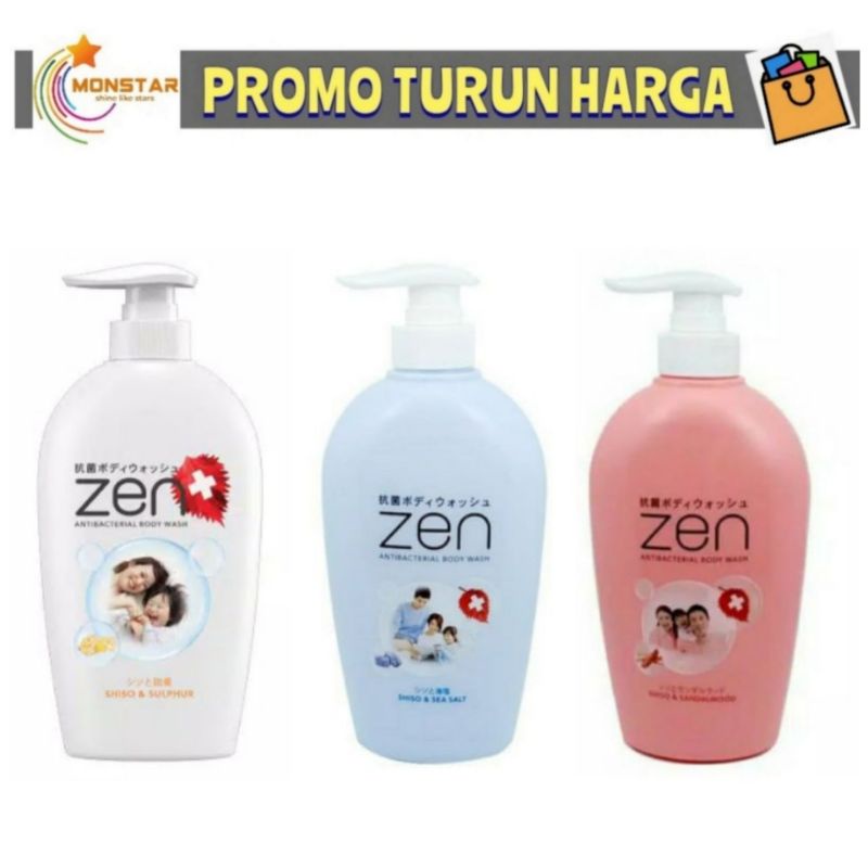 MONSTAR - Zen body wash pump isi 500 ml Botol Sabun cair Zen