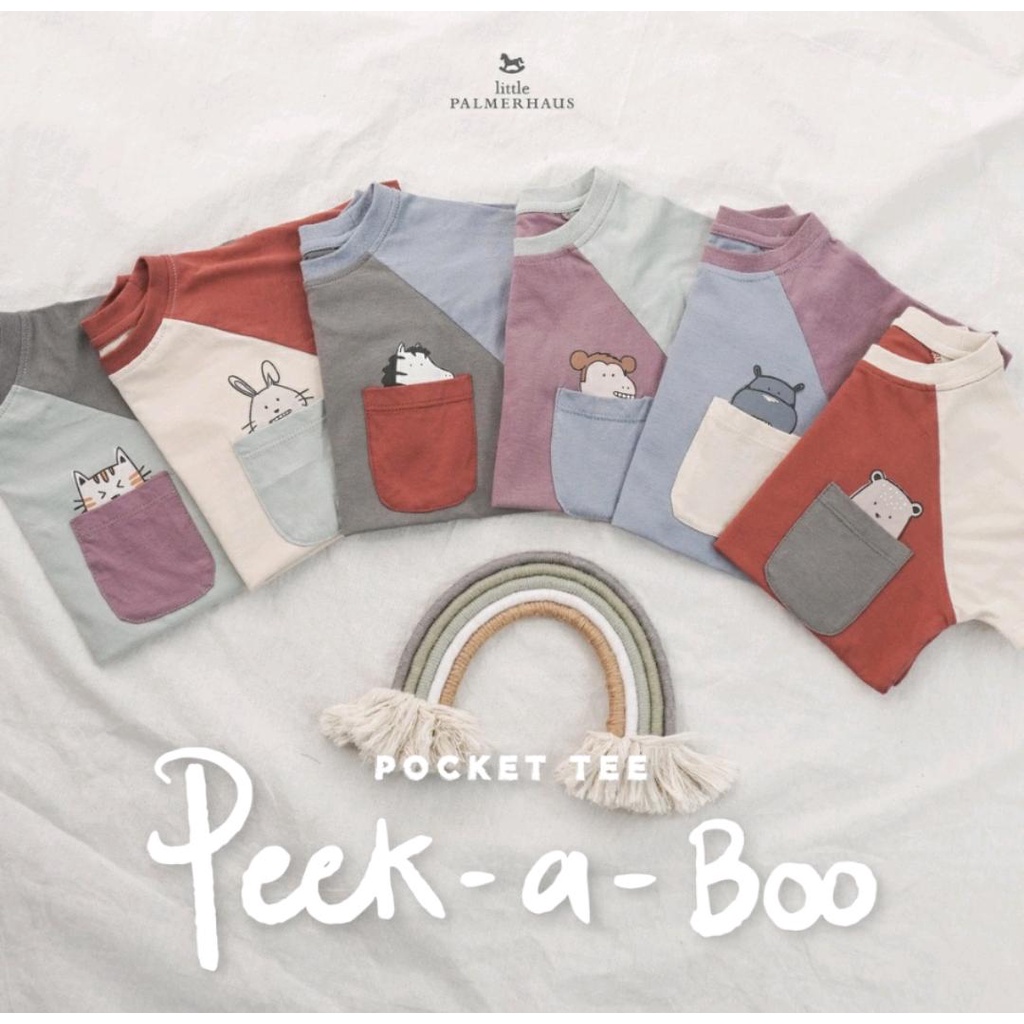 LITTLE PALMERHAUS POCKET TEE PEEK A BOO / KAOS ANAK