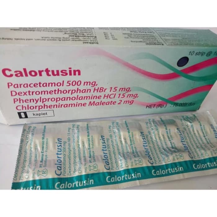 BARU CALORTUSIN TABLET 10S OBAT SAKIT BATUK PILEK DISERTAI DEMAM