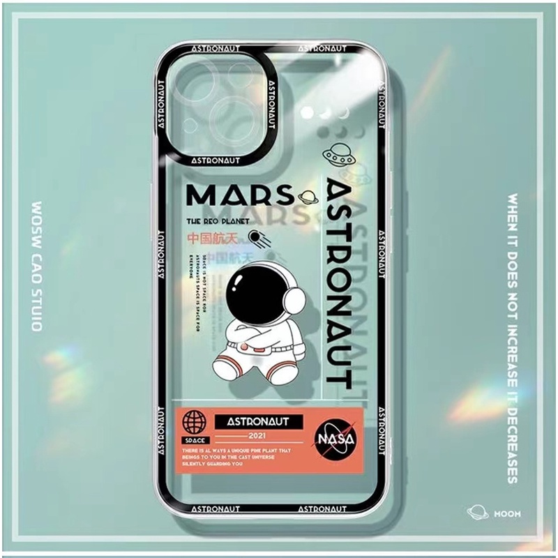 Soft Case Tpu Motif Kamera Astronot Untuk Iphone 13 12 11 Pro Max 12 13 Mini X Xs max XR 7 / 8 / Se 2020 7plus / 8plus