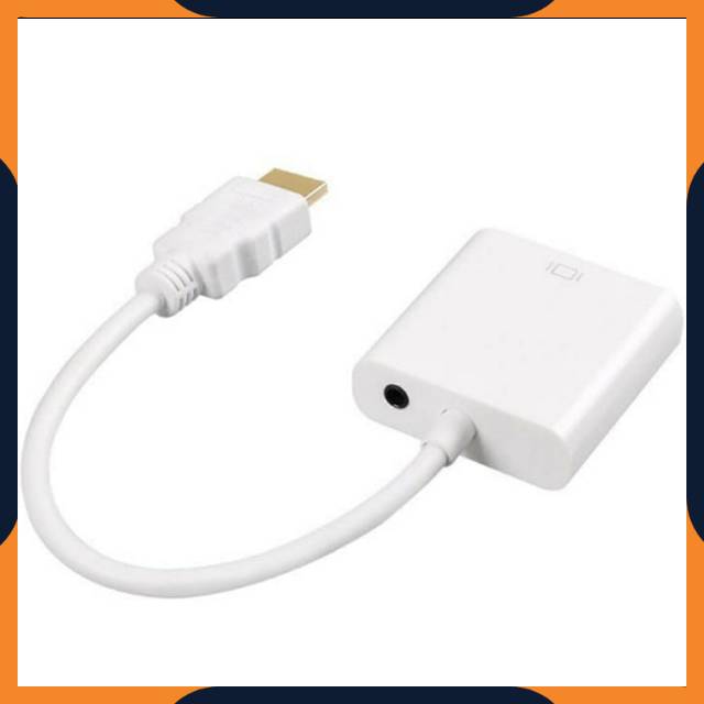 [COD] KABEL CONVERTER KONVERTER KONEKTOR ADAPTER HDMI TO VGA WITH AUDIO / DARI LAPTOP KE PROYEKTOR MONITOR