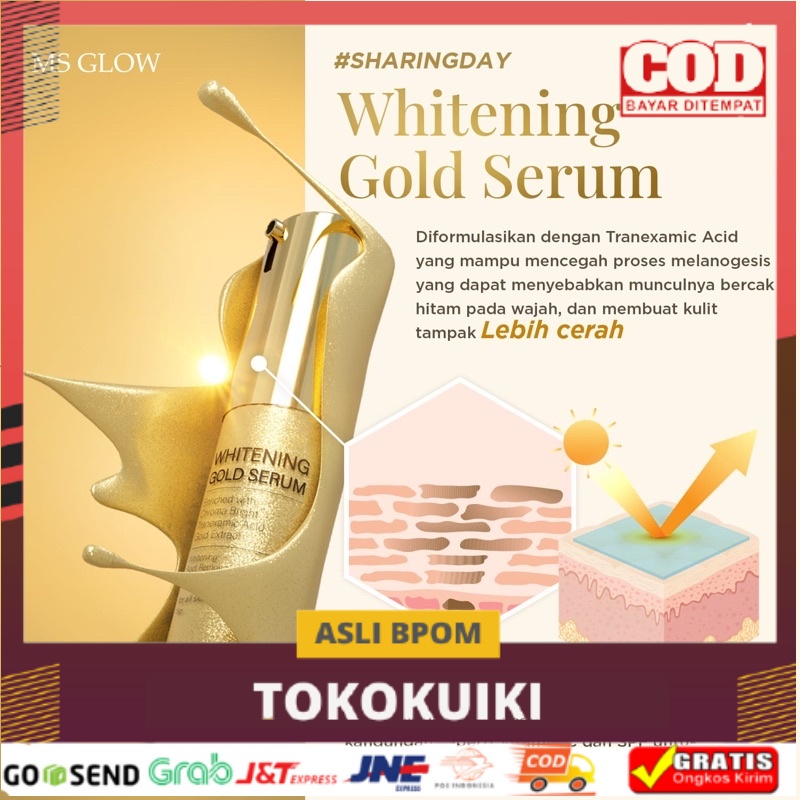 MS GLOW Serum Whitening Gold Bagus Buat Wajah Flek