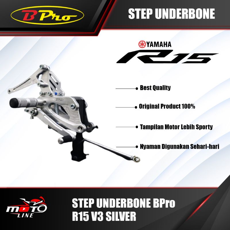 Step Underbone Bpro Yamaha R15 V3 Silver
