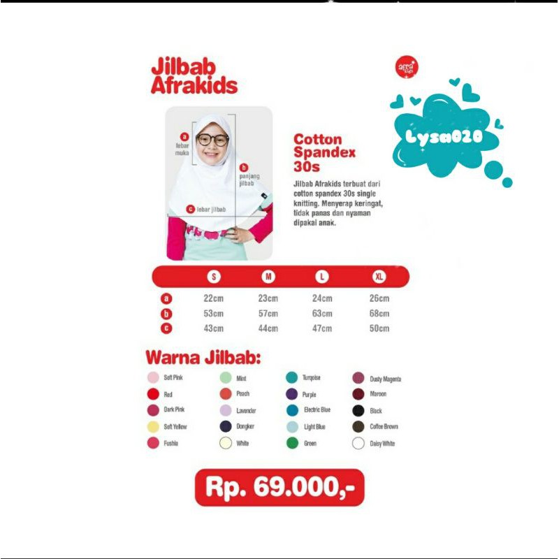 Jilbab Afrakids | Sabin Fatin Basic Original