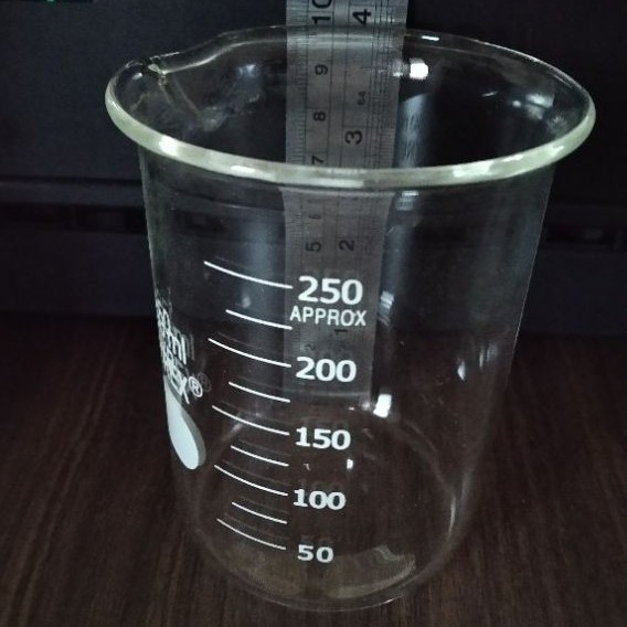 beker glas gelas piala 250 ml