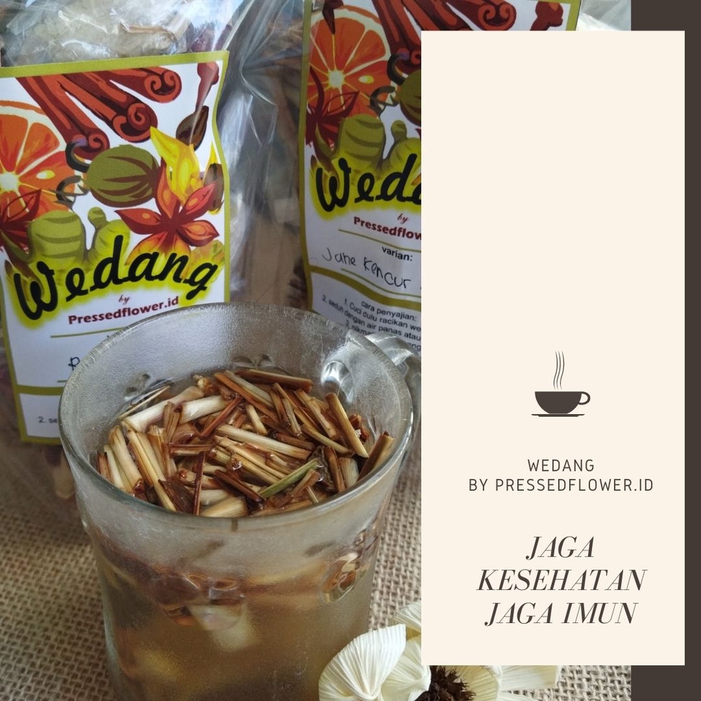 

WEDANG JAGA IMUN, WEDANG UWUH, WEDANG EMPON EMPON, BY PRESSEDFLOWER.ID KEMASAN 10/5 PCS