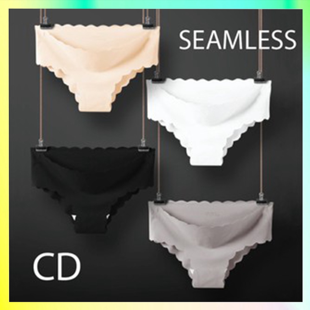 Seamless Briefs Knickers Underwear Underpants Panties Celana Dalam cd Sutra Sutera