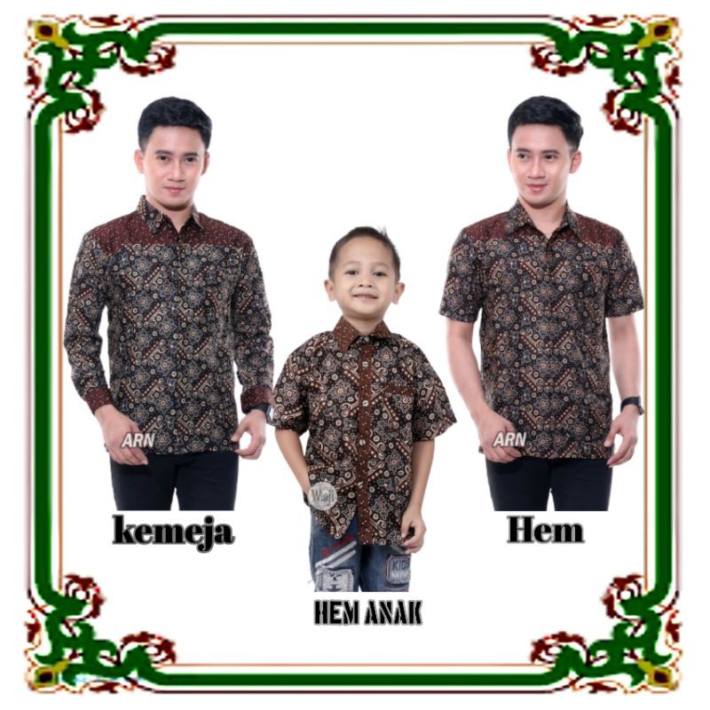 BATIK COUPLE AYAH DAN ANAK LAKI MOTIF MATARAM