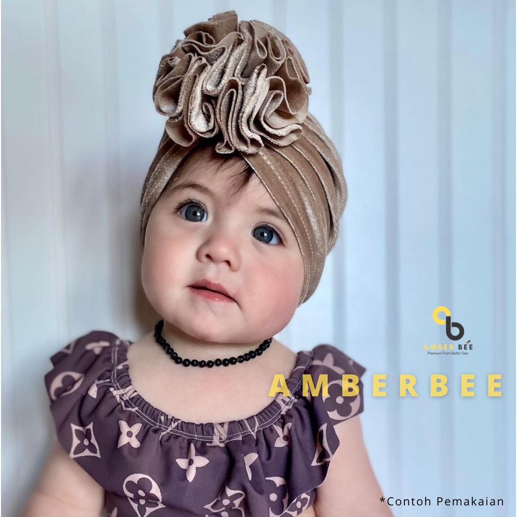 AMBERBEE Promo Kalung Amber Baby dan Anak Anti Sakit Gigi Premium Matte Dark Cherry NMDC114