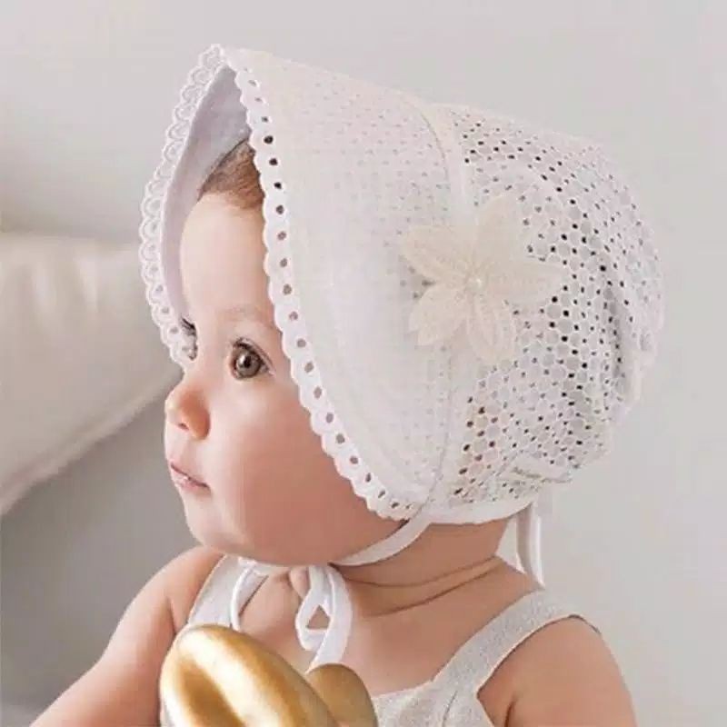 Topi bonnet bayi | Topi bonnet anak import renda | Topi star holland hat