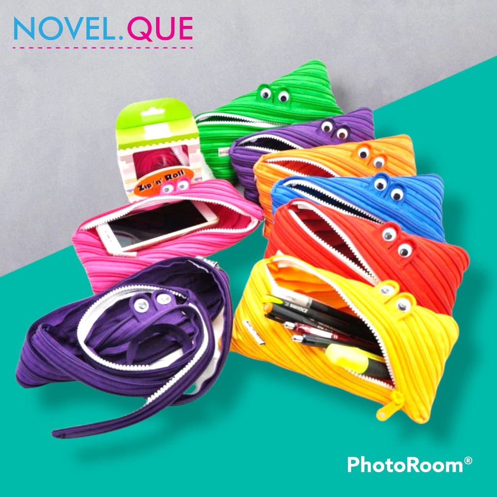 

ZIP N ROLL | Stationary Pouch Monster | Tempat Pensil | SP-001
