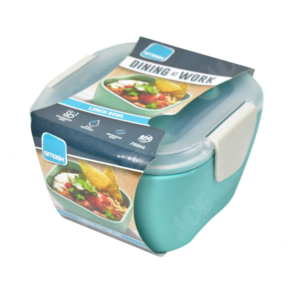 ACE Smash Tempat Makan 13x13x9cm - Biru SKU 10170519