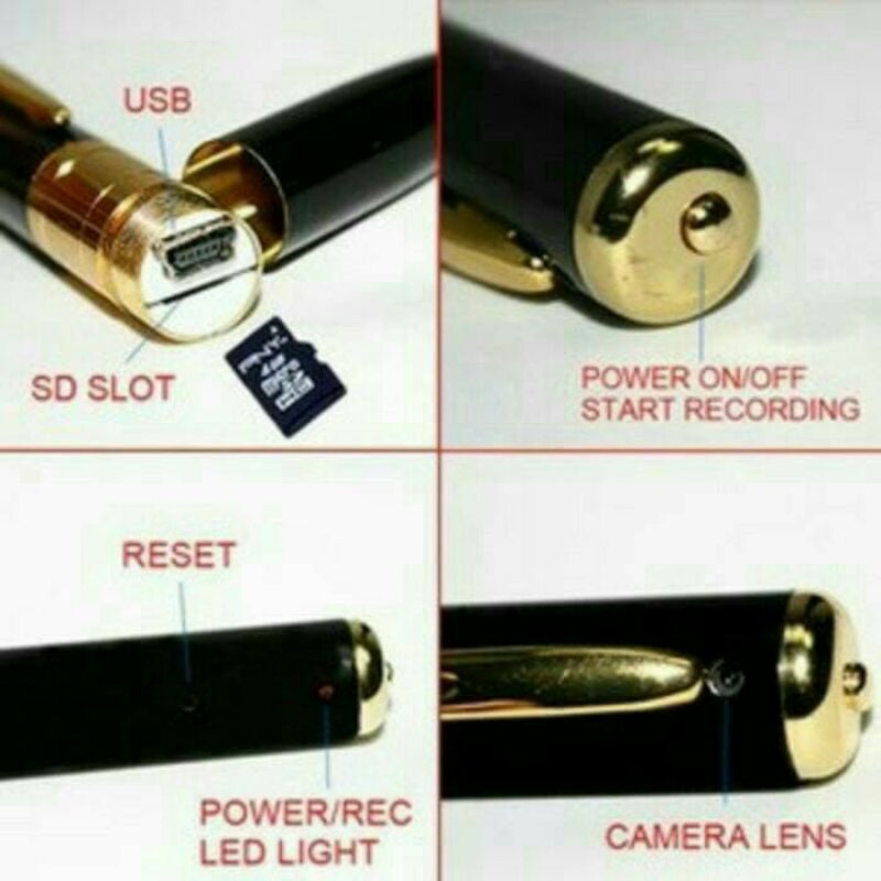 Spy camera Pen / Kamera Spy Pulpen / Kamera Bolpoin / Kamera Pulpen BPR6 / Kamera Pengintai Tersembunyi Rahasia bpr 6-3