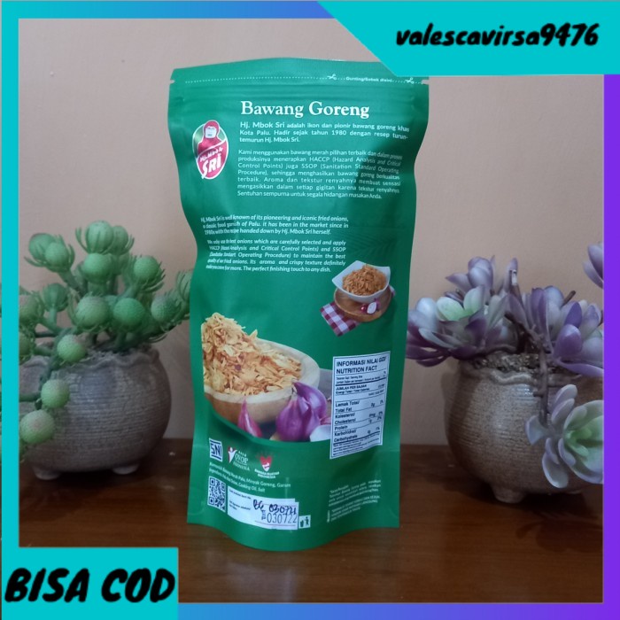 

⭐BISA COD⭐ Bawang Goreng Hj Mbok Sri 100 g