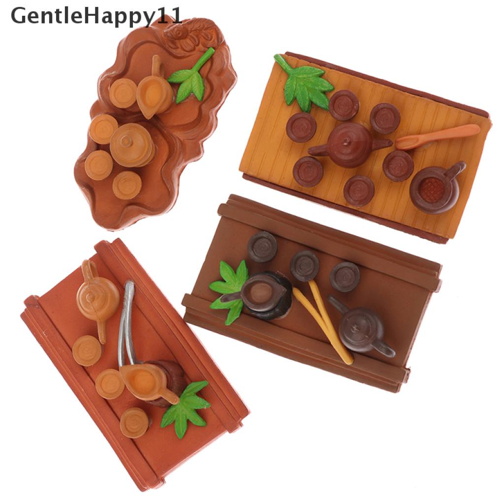 Gentlehappy Mainan Miniatur Set Teh Cina Untuk Aksesoris Rumah Boneka 1: 12