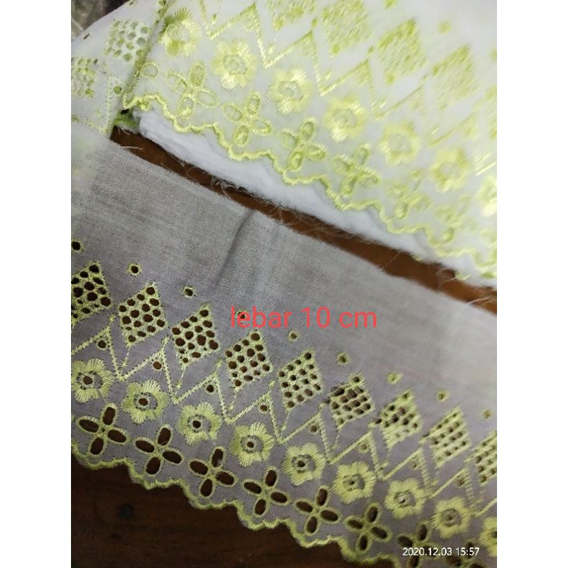 Renda katun variasi renda kain katun renda bordir renda mukena