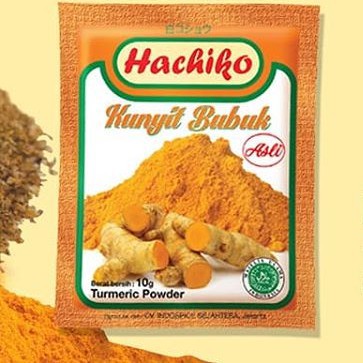 

[PROMO] Bubuk Kunyit 10 gr Hachiko Renceng (isi 12)