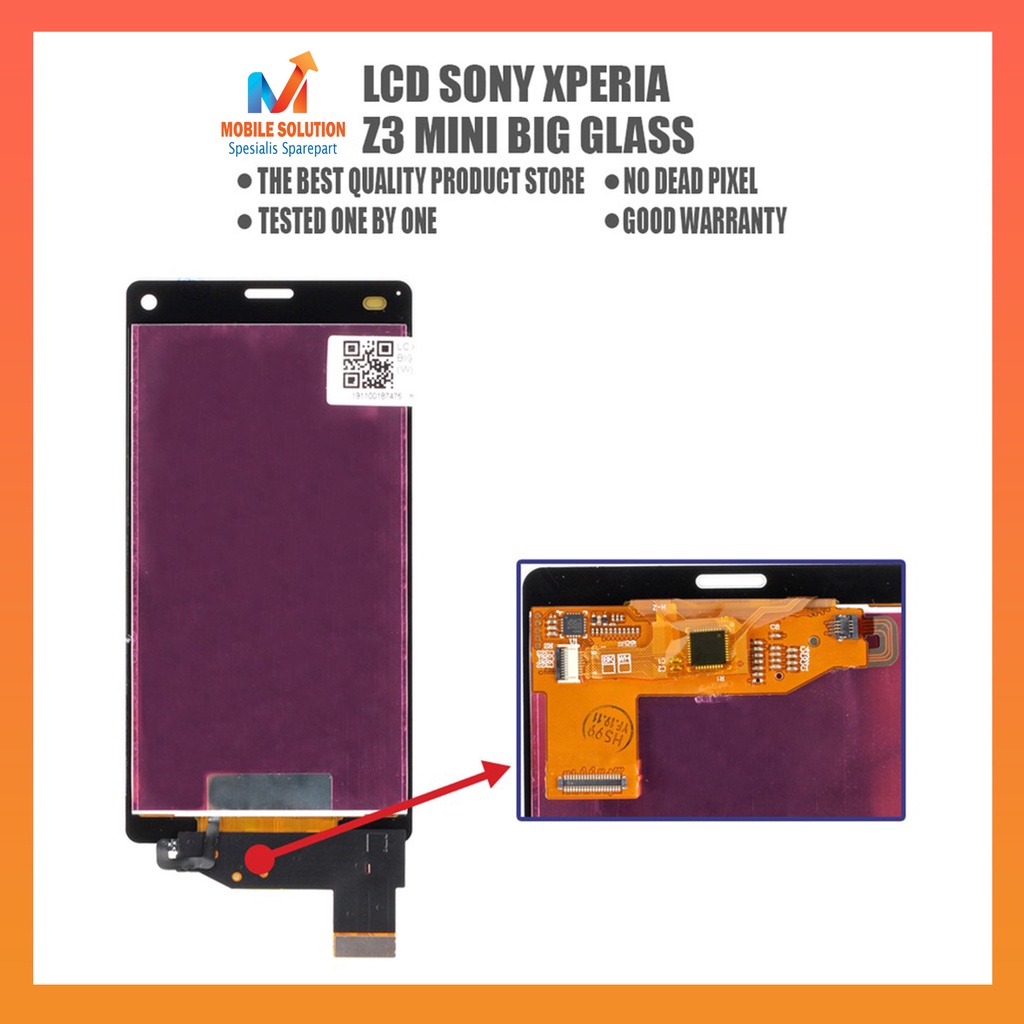 Grosir LCD Xperia Z3 Mini Original 100% Fullset Touchscreen Garansi 1 Bulan + Packing / Bubbel