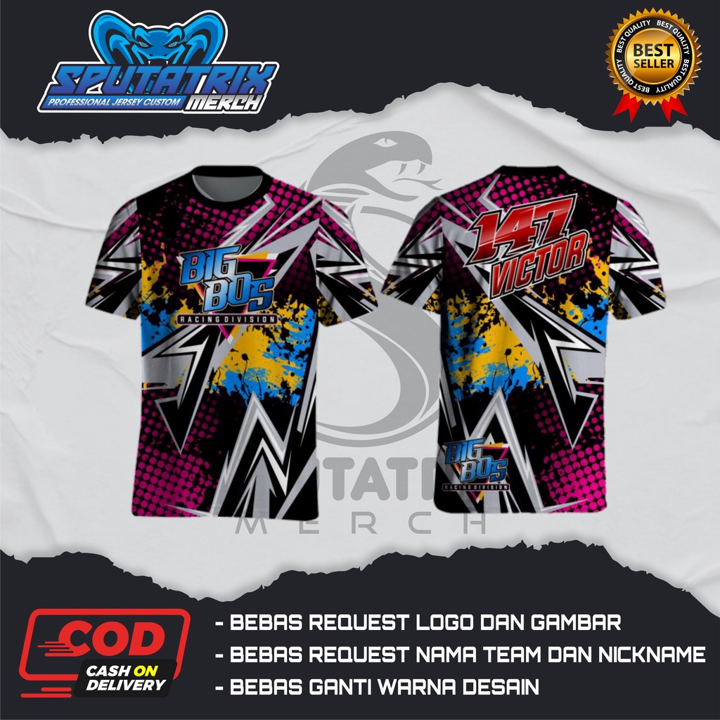 Jual Jersey Kaos Baju Racing Desain Custom Bahan Dryfit Wafer Shopee Indonesia