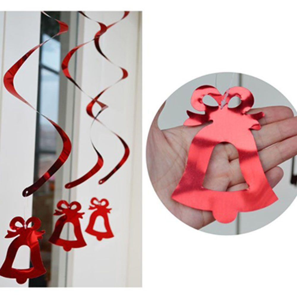 R-FLOWER Liontin Spiral Dekorasi Ruangan snowflake elk Foil