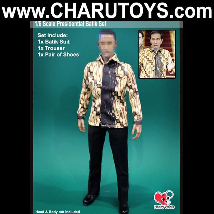 1/6 Scale Jokowi Batik Set for Hot Toys & other 12 inch figures