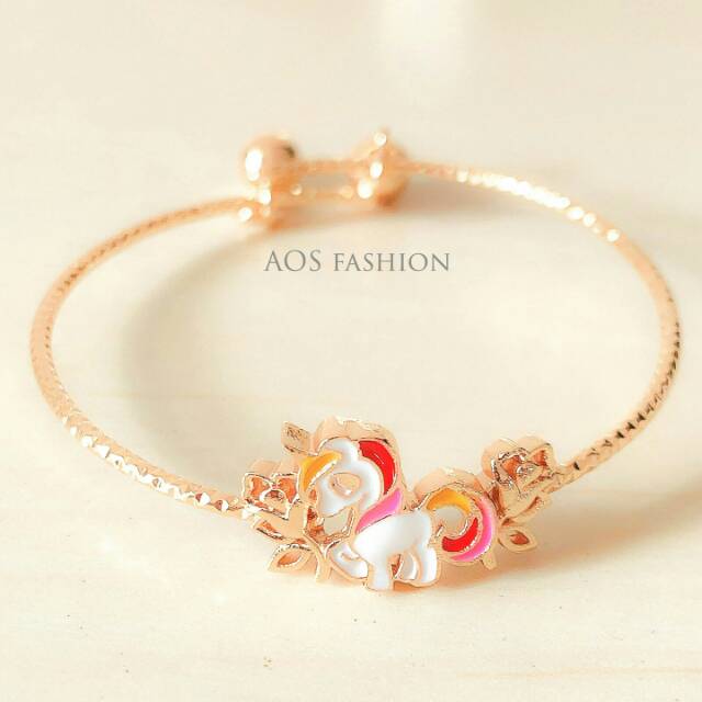 Gelang Anak Poni Pink Gold Xuping