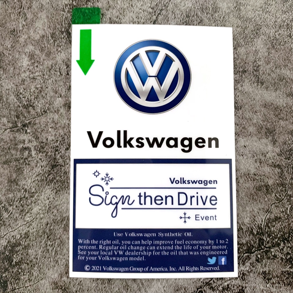 Volkswagen Sticker Decal Dekorasi Kaca Depan Dan Pintu Mobil Volkswagen Passat Tiguan Polo