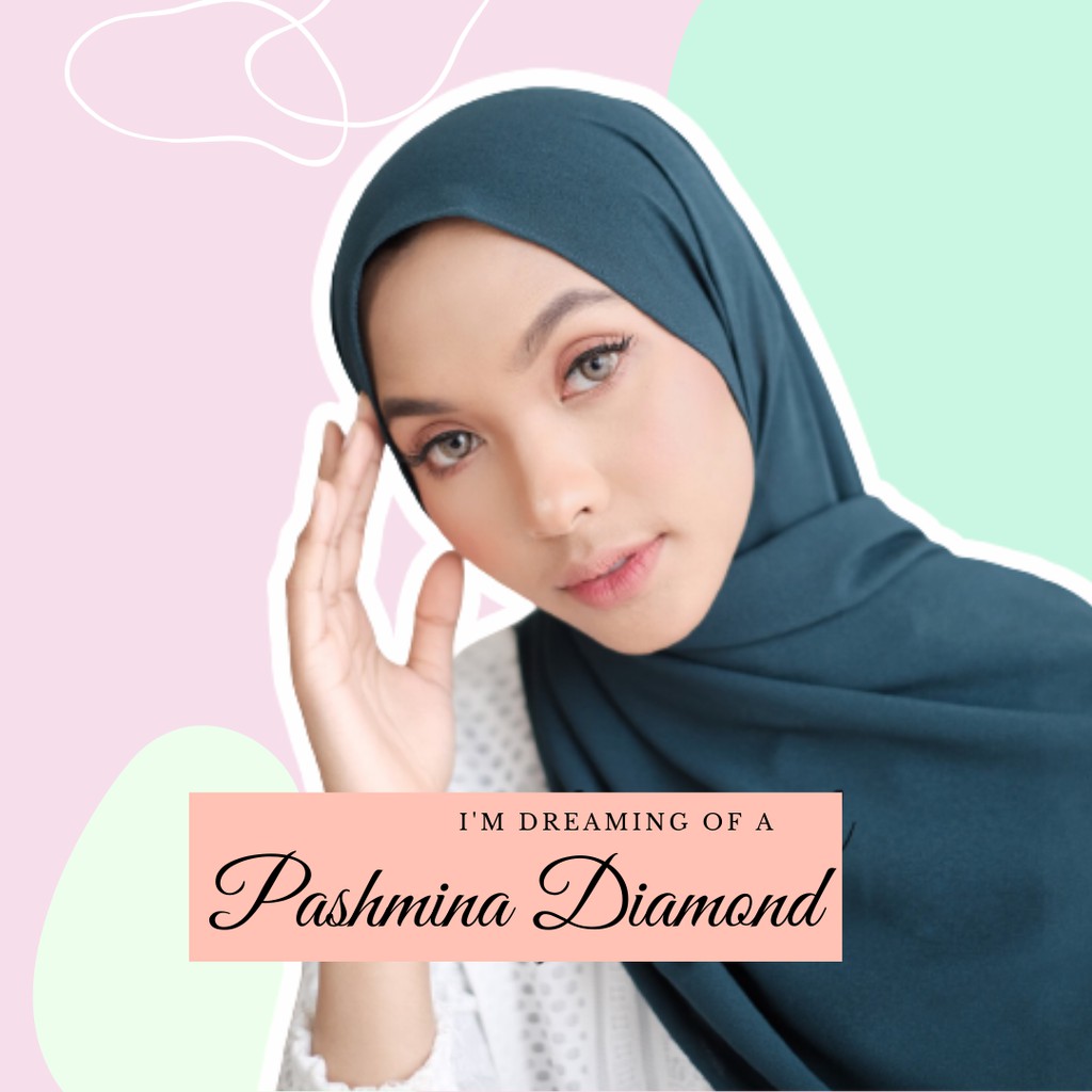 Pashmina Diamond Bahan Diamond Crepe Premium Termurah