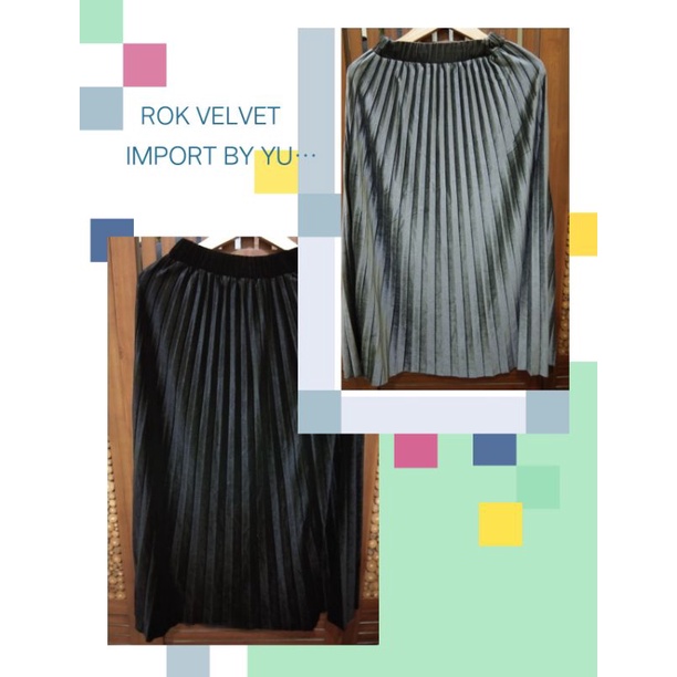 Rok Velvet Import Premium By YUeSHI Fashion