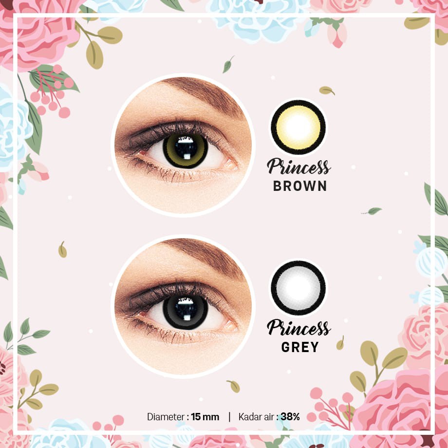 SOFTLENS TOPGEL PRINCESS GREY/BROWN NORMAL 15.0mm