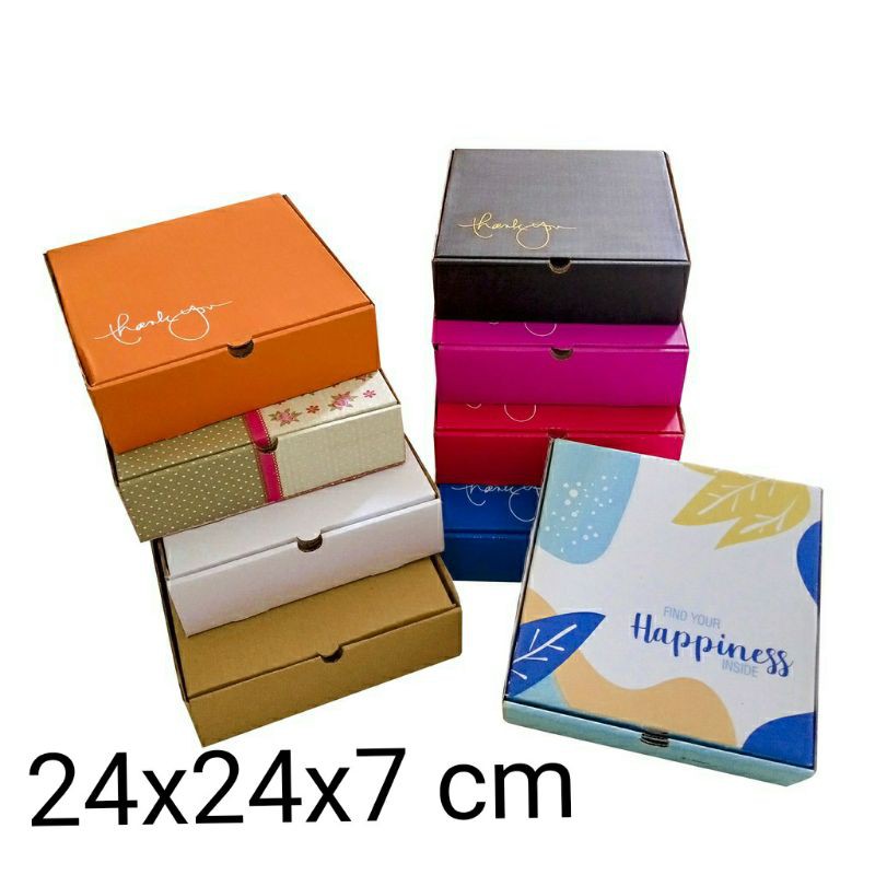 

BOX KOTAK MURAH 24x24x7cm LD KARDUS SEBAGUNA KARTON POLOS HAMPERS/HODIE/PIZZA/GIFTBOX