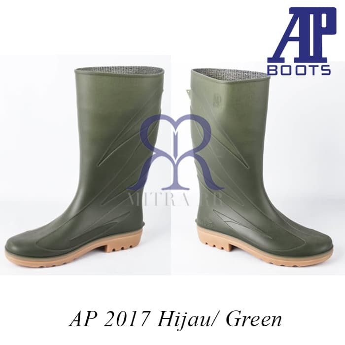 AP Boots 2017 Hijau Sepatu Boot Kerja Karet Hijau Tinggi boot aman