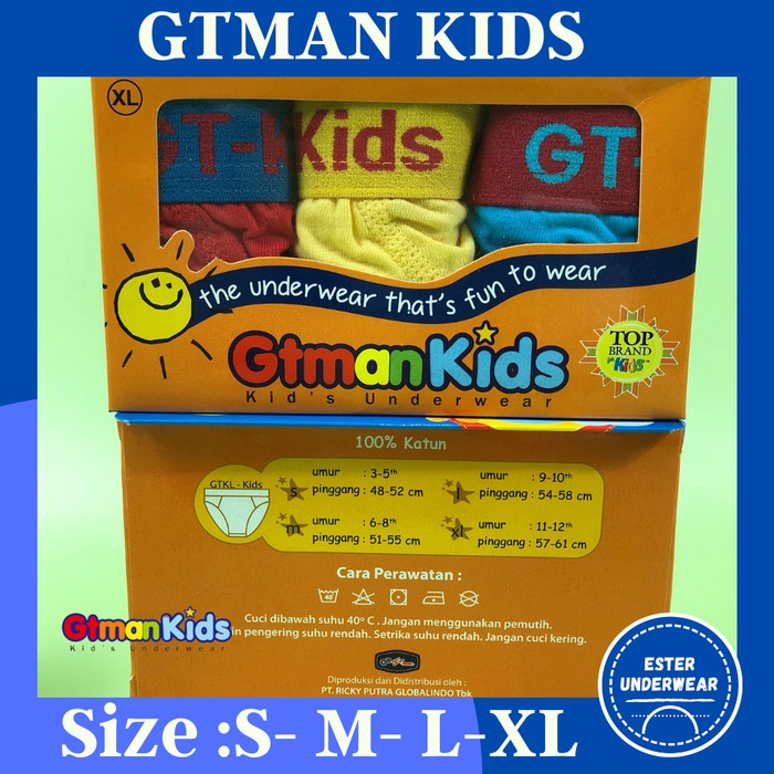 CELANA DALAM ANAK GTMAN KIDS GTKL ISI 3 PCS