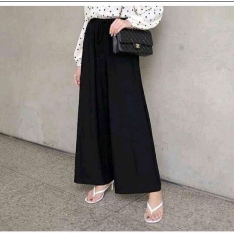 celana kulot rayon kringkel jumbo. celana komprang cewek. celana lebar korea