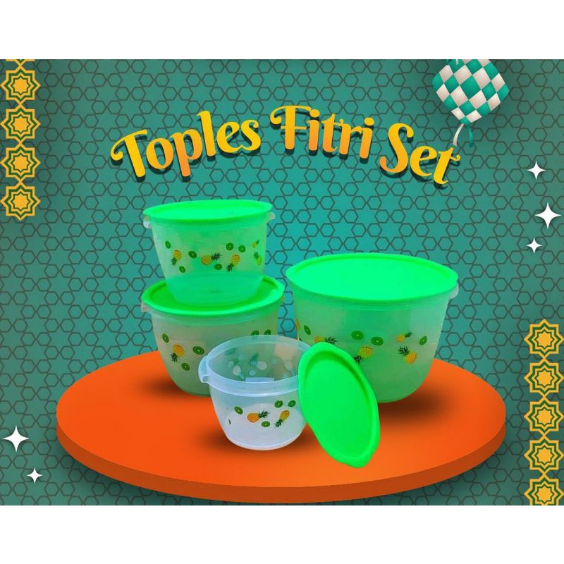 FITRI SEALWARE TOPLES PLASTIK 1 SET ISI 4 PCS