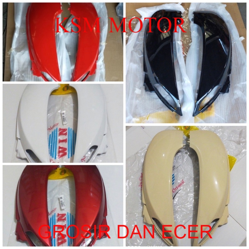 cover body scoopy fi k16 tahun 2013 2016 hitam putih merah maroon marun cream krem non original set 