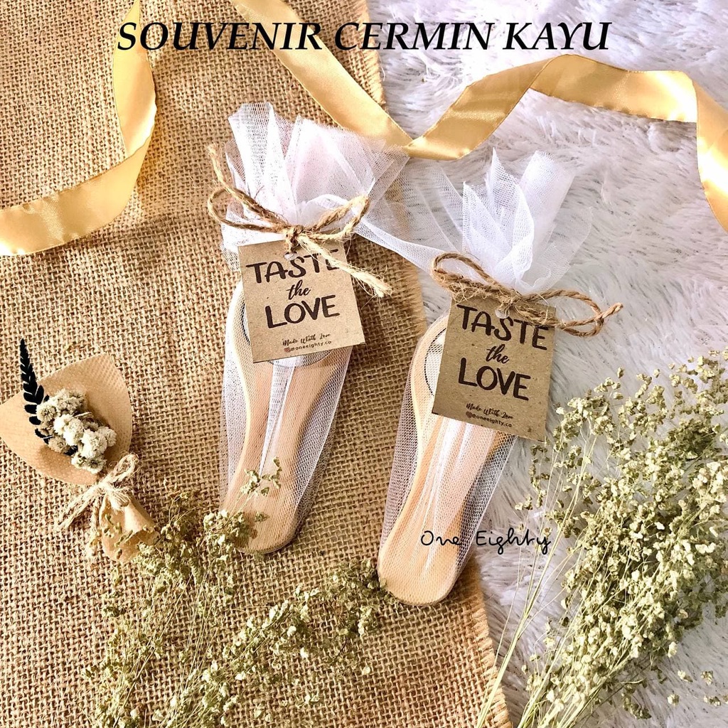SOUVENIR PERNIKAHAN WEDDING RUSTIC CERMIN KAYU SOUVENIR PERNIKAHAN BRIDESMAID WEDDING GIFT SOUVENIR 