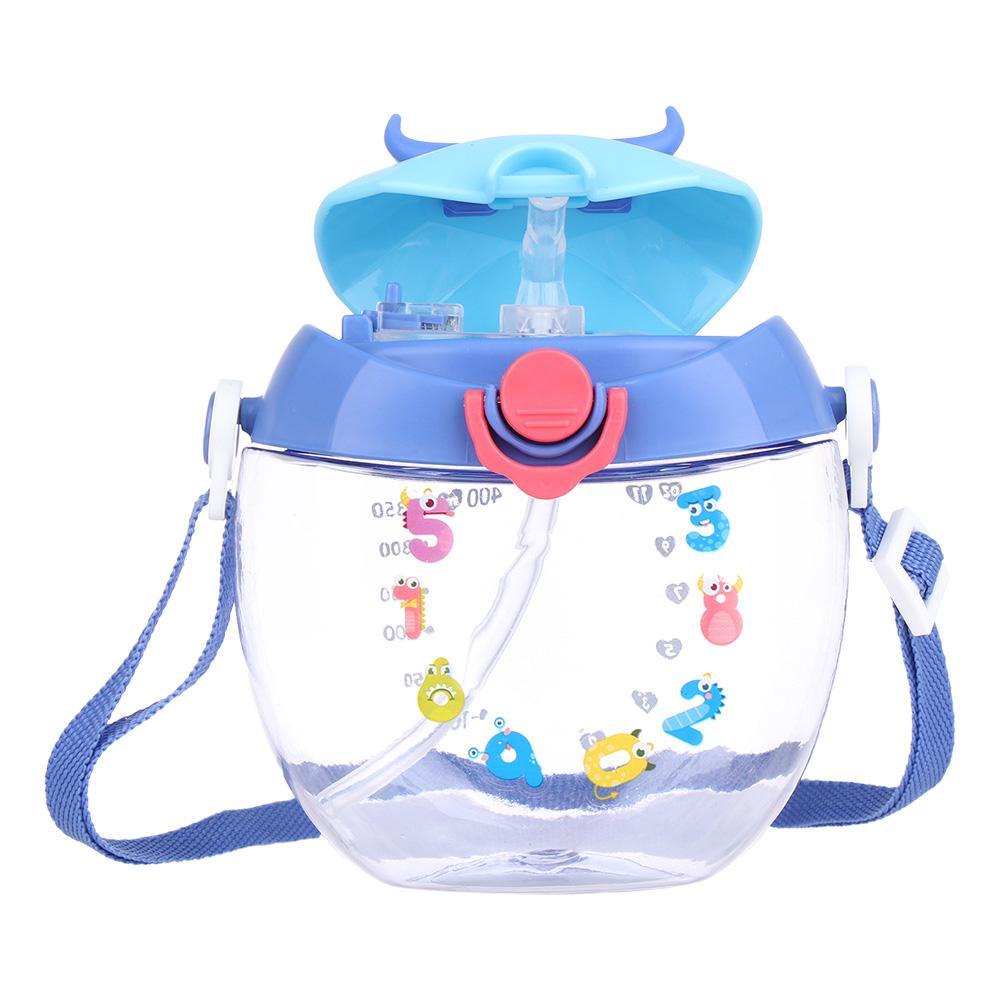 Solighter Botol Air Minum Portable Dengan Sedotan Cangkir Makan Bayi Kartun