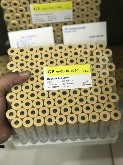 Tabung PRP untuk mesin centrifuge dermatology 1pck isi 100pcs 5ml 6ml 8.5ml
