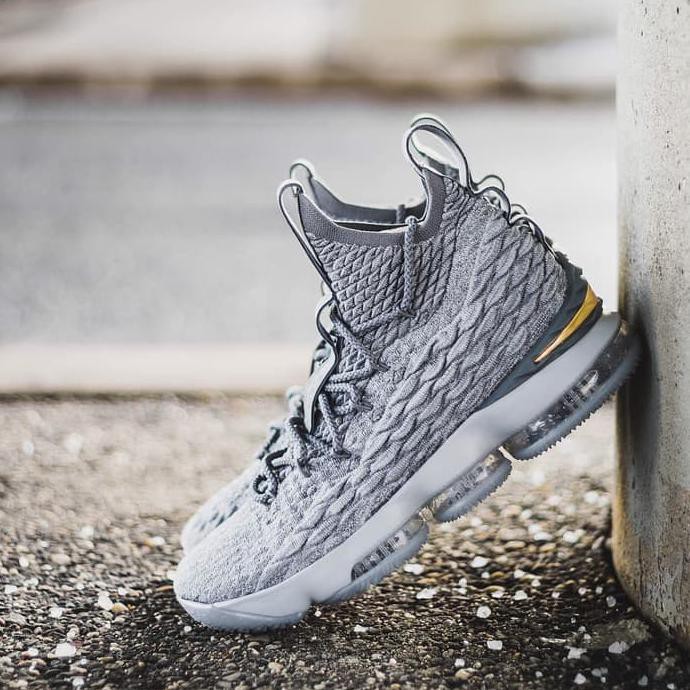 BI9 SALE Nike Lebron James XV 15 Dark Grey Gold Perfect Kick Original PK SDWD