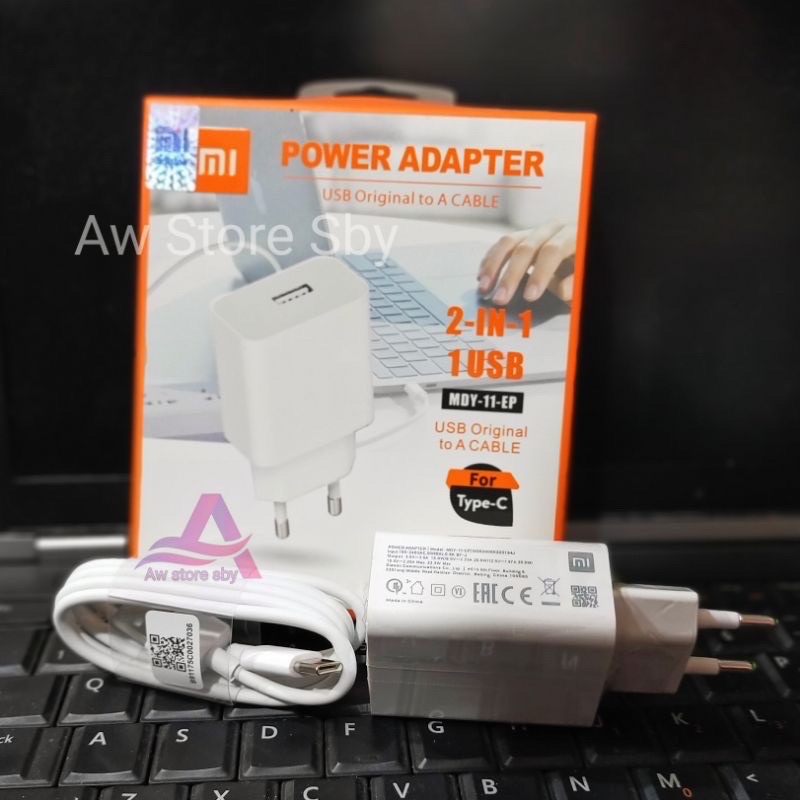 CHARGER XIAOMI TYPE C Fast Charge Redmi 8 9 10/9T/ note 7/note 8/8 pro/ Poco F1/ M3/5x A1/6x A2 [MD-Y11]