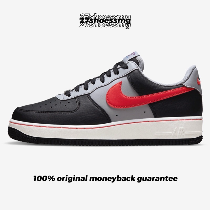 Nike Air Force 1 LV8 Emb Black Chile Red 100% Original Resmi