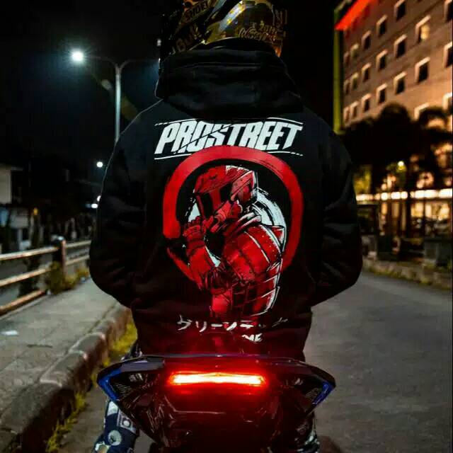 HOODIE | PROSTREET | RED SAMURAI | ORIGINAL | BLACK | NEW | Hitam