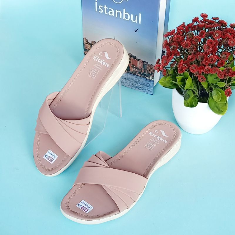 sandal wanita slob kipas | sandal slob kickers | sandal wanita kickers