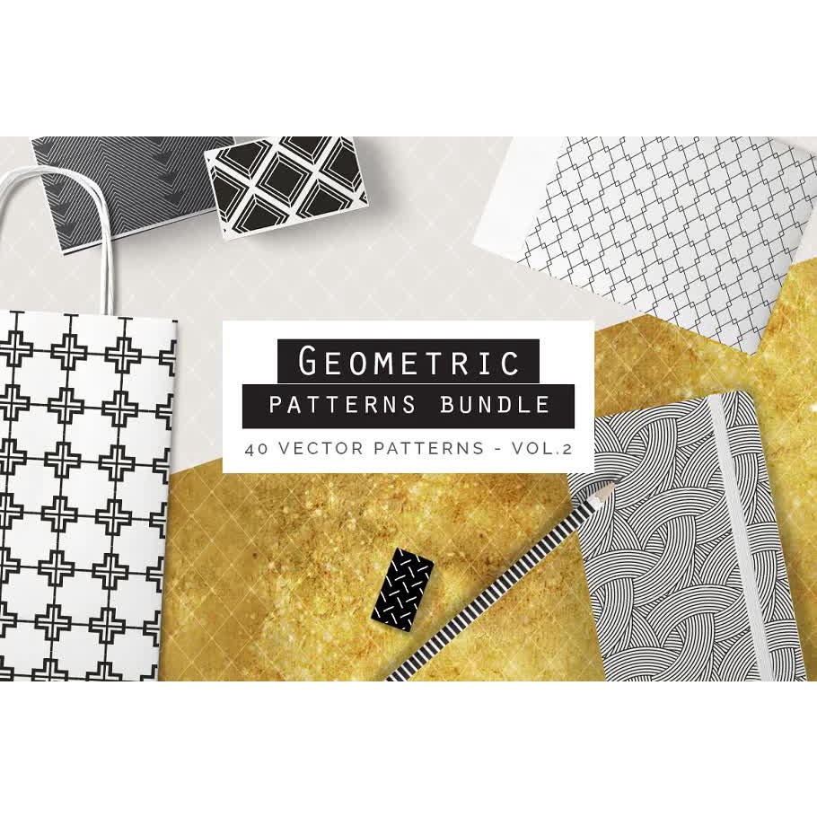 Mega Geometric Patterns Bundle - Vector Designs