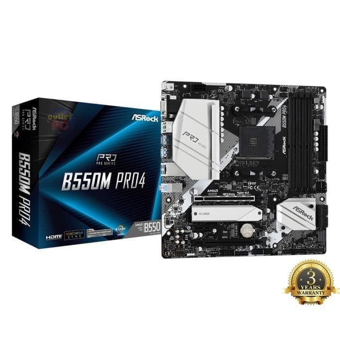 ASROCK Motherboard B550M Pro4 AM4